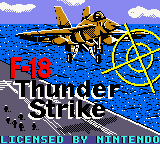 F-18 Thunder Strike (USA, Europe) - Title Screen