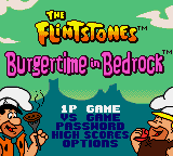 Flintstones, The - Burgertime in Bedrock (USA) - Title Screen
