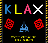 Klax (USA, Europe) - Title Screen
