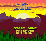 Land Before Time, The (USA) - Title Screen