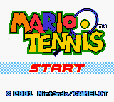 Mario Tennis (USA) - Title Screen