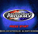 Mat Hoffman's Pro BMX (USA, Europe) - Title Screen
