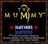 Mummy, The (USA) - Title Screen