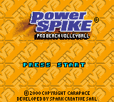 Power Spike - Pro Beach Volleyball (USA) - Title Screen