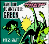 Powerpuff Girls, The - Paint the Townsville Green (USA) (Rev 2) - Title Screen