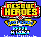 Rescue Heroes - Fire Frenzy (USA) - Title Screen