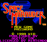 Space Marauder (USA) - Title Screen