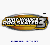 Tony Hawk's Pro Skater 3 (USA, Europe) - Title Screen