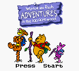 Winnie the Pooh - Adventures in the 100 Acre Wood (USA) - Title Screen