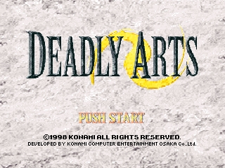 Deadly Arts (USA) - Title Screen