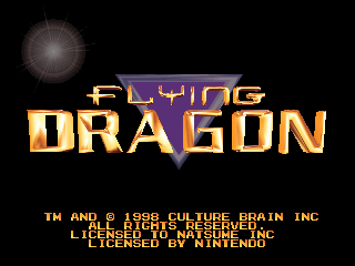 Flying Dragon (USA) - Title Screen
