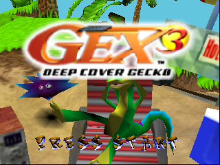 Gex 3 - Deep Cover Gecko (USA) - Title Screen