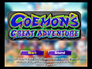 Goemon's Great Adventure (USA) - Title Screen
