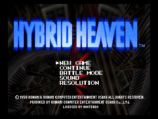 Hybrid Heaven (USA) - Title Screen
