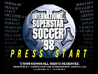International Superstar Soccer '98 (USA) - Title Screen