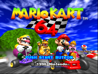 Mario Kart 64 (USA) - Title Screen