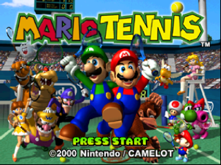 Mario Tennis (USA) - Title Screen