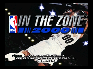 NBA in the Zone 2000 (USA) - Title Screen