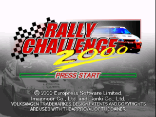 Rally Challenge 2000 (USA) - Title Screen