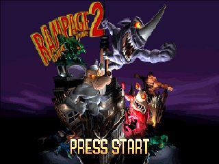 Rampage 2 - Universal Tour (USA) - Title Screen