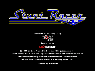 Stunt Racer 64 (USA) - Title Screen