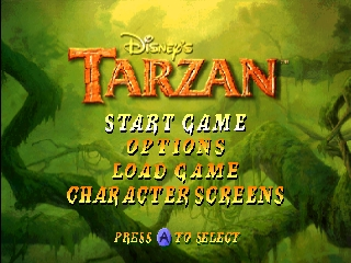 Tarzan (USA) - Title Screen