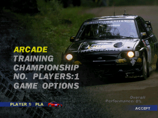 V-Rally Edition 99 (USA) - Title Screen