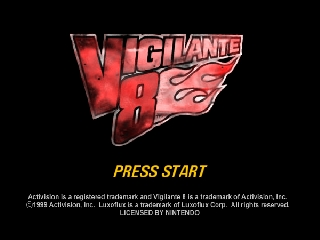 Vigilante 8 (USA) - Title Screen