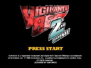 Vigilante 8 - 2nd Offense (USA) - Title Screen