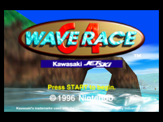 Wave Race 64 - Kawasaki Jet Ski (USA) (Rev 1) - Title Screen