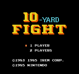10-Yard Fight (USA, Europe) - Title Screen