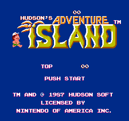 Adventure Island (USA) - Title Screen