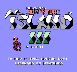 Adventure Island 3 (USA) - Title Screen