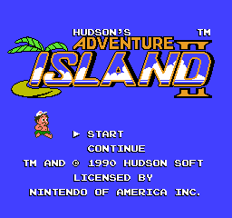 Adventure Island II (USA) - Title Screen