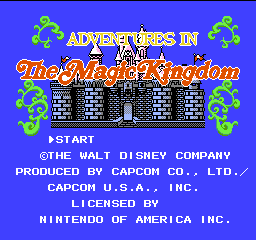 Adventures in the Magic Kingdom (USA) - Title Screen