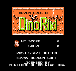 Adventures of Dino Riki (USA) - Title Screen