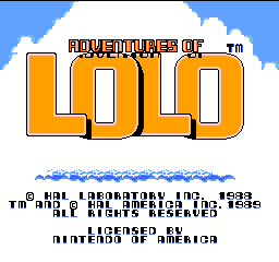 Adventures of Lolo (USA) - Title Screen