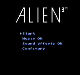 Alien 3 (USA) - Title Screen