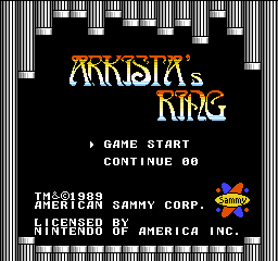 Arkista's Ring (USA) - Title Screen