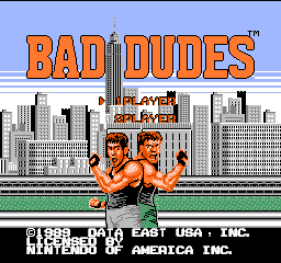 Bad Dudes (USA) - Title Screen