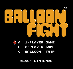 Balloon Fight (USA) - Title Screen