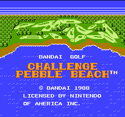 Bandai Golf - Challenge Pebble Beach (USA) - Title Screen