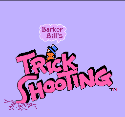 Barker Bill's Trick Shooting (USA) - Title Screen
