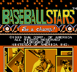 Baseball Stars (USA) - Title Screen
