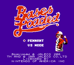 Bases Loaded (USA) (Rev 2) - Title Screen