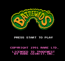 Battletoads (USA) (iam8bit) - Title Screen