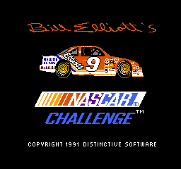 Bill Elliott's NASCAR Challenge (USA) - Title Screen