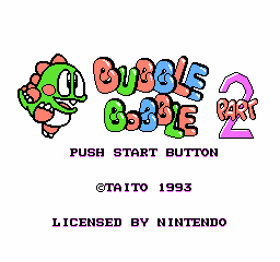 Bubble Bobble Part 2 (USA) - Title Screen