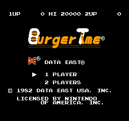 BurgerTime (USA) - Title Screen