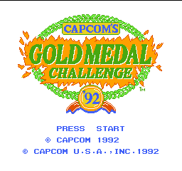 Capcom's Gold Medal Challenge '92 (USA) - Title Screen